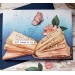 Штемпельная подушка DYE INK PAD WARM WKPR03 "Тёмно-синяя" Stamperia, 8х6 см